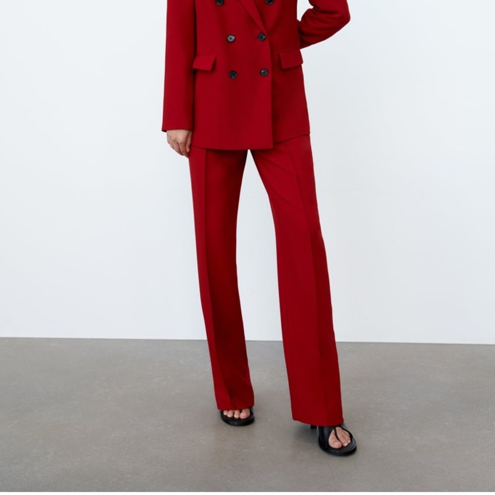 Festive Red Pants Zara Size M